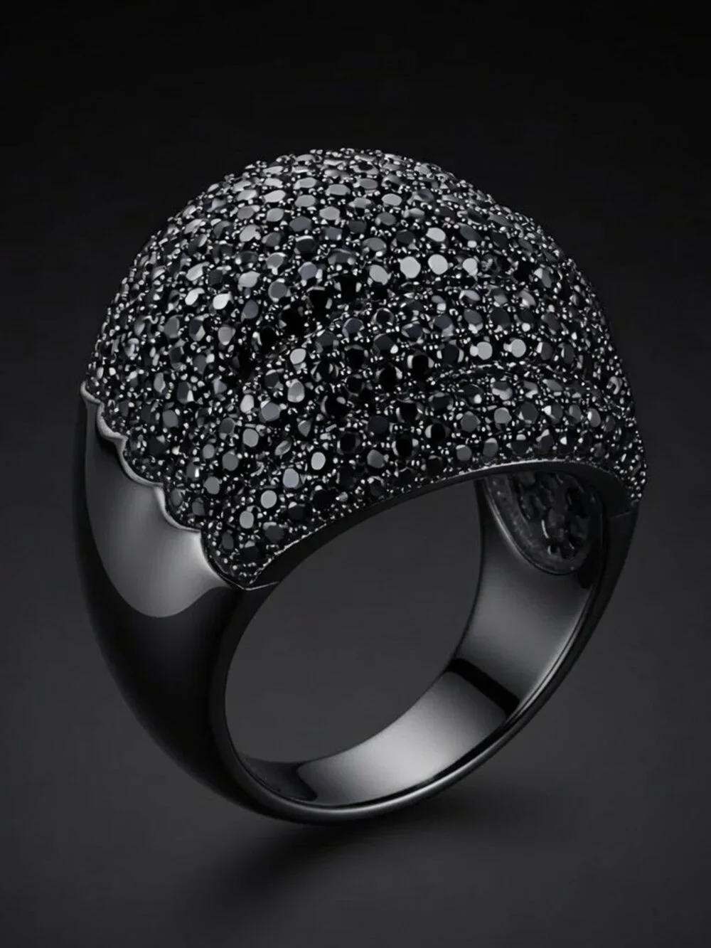 S925 sterling silver Luxury Pave Lab grown gemstone rings unisex